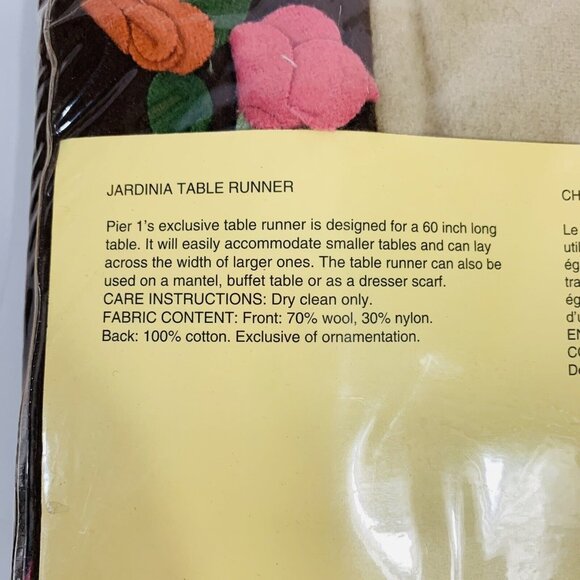 Pier 1 Jardinia Floral Table Runner 14” X 72” Cottage Core Dining Kitchen Mantle - Picture 5 of 10